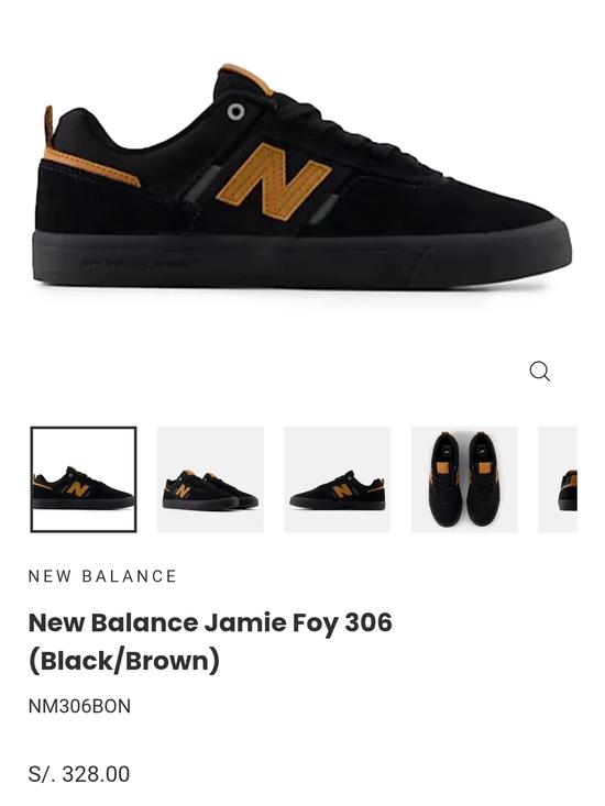 New Balance Other - New Balance Jamie Foy 306 Men's Skate Shoe - Black/Brown